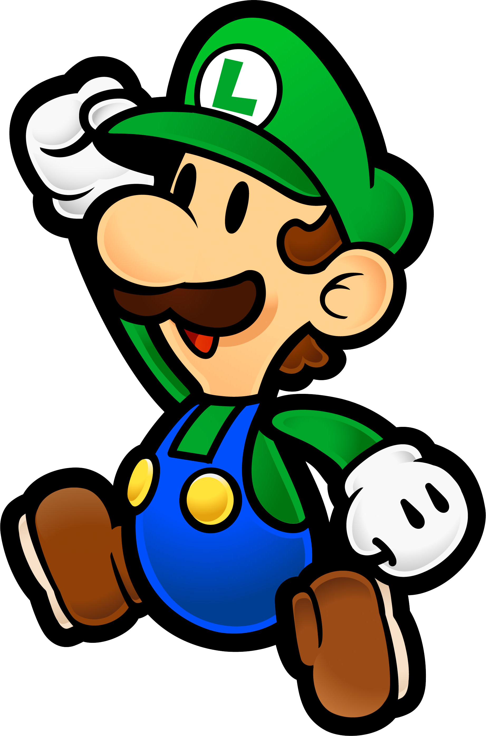 Covered Clipart Paper Mario - Paper Luigi (1843x2788)