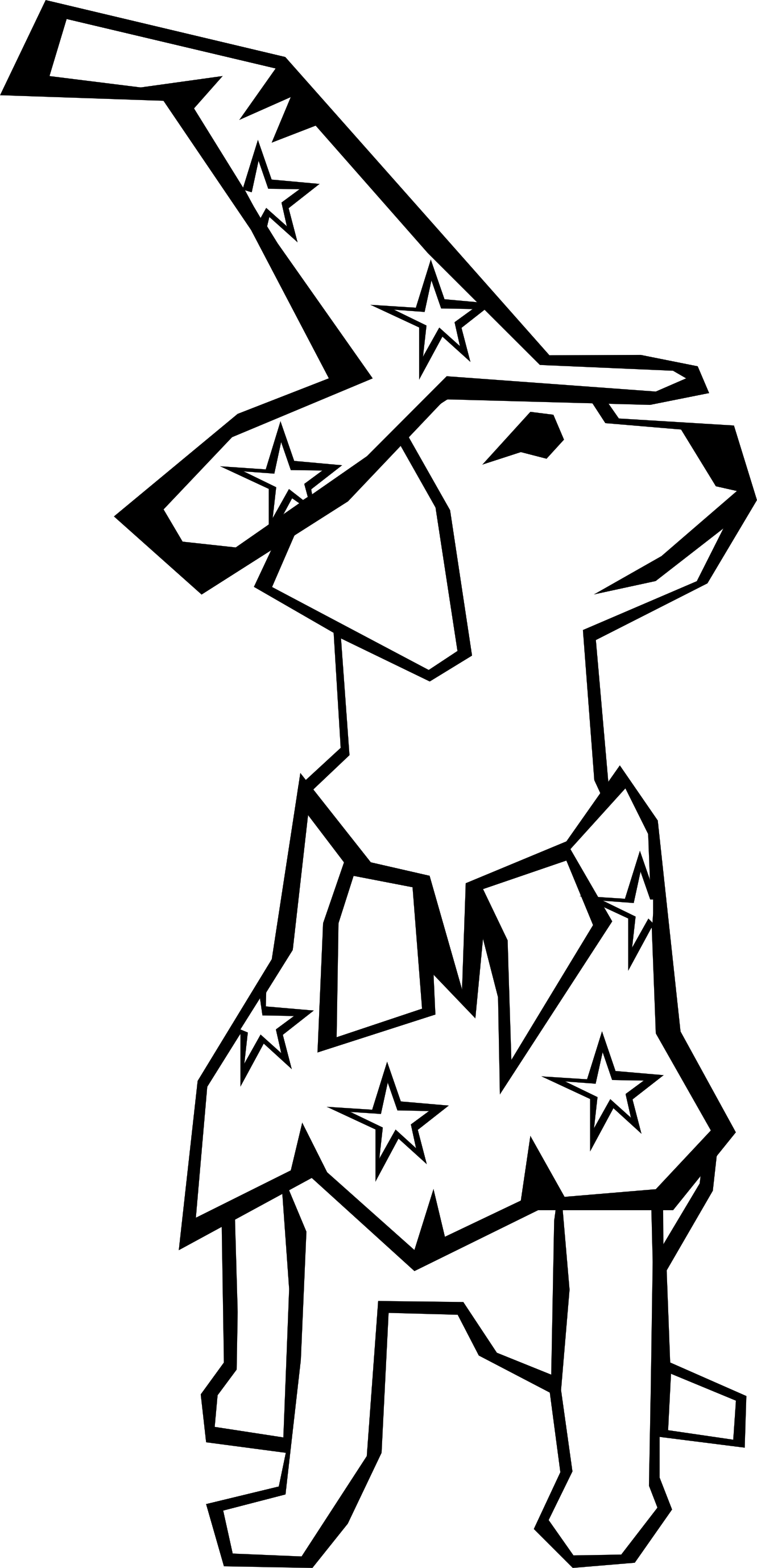 Line Drawing Of A Dog - Clipart Black And White Halloween Dog Costume (1331x2757)