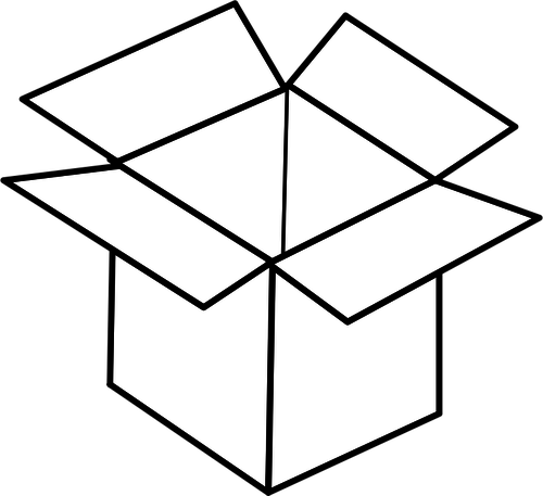 Open Cardboard Box Clipart - Box Clip Art (500x457)