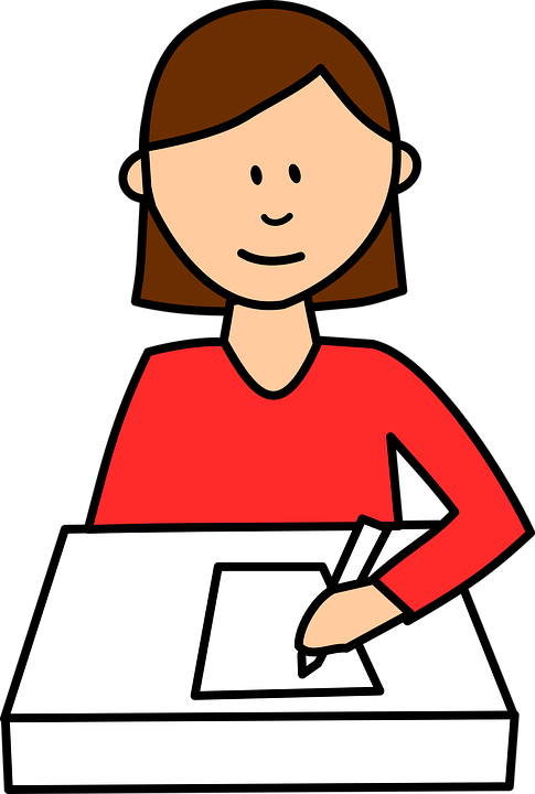 Comic Clipart Student Project - Writing Clipart (485x720)
