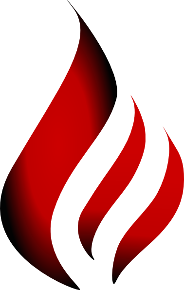 R&o&b Flame Logo Clip Art - Red Fire Flame Logo (378x596)