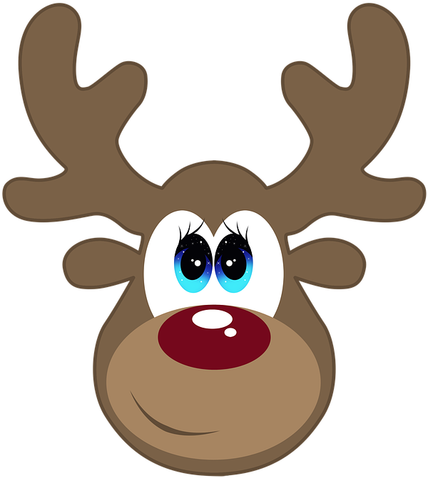 Reno, Hirsch, Zeichnung Von Weihnachten - Caras De Renos Navideños (932x720)