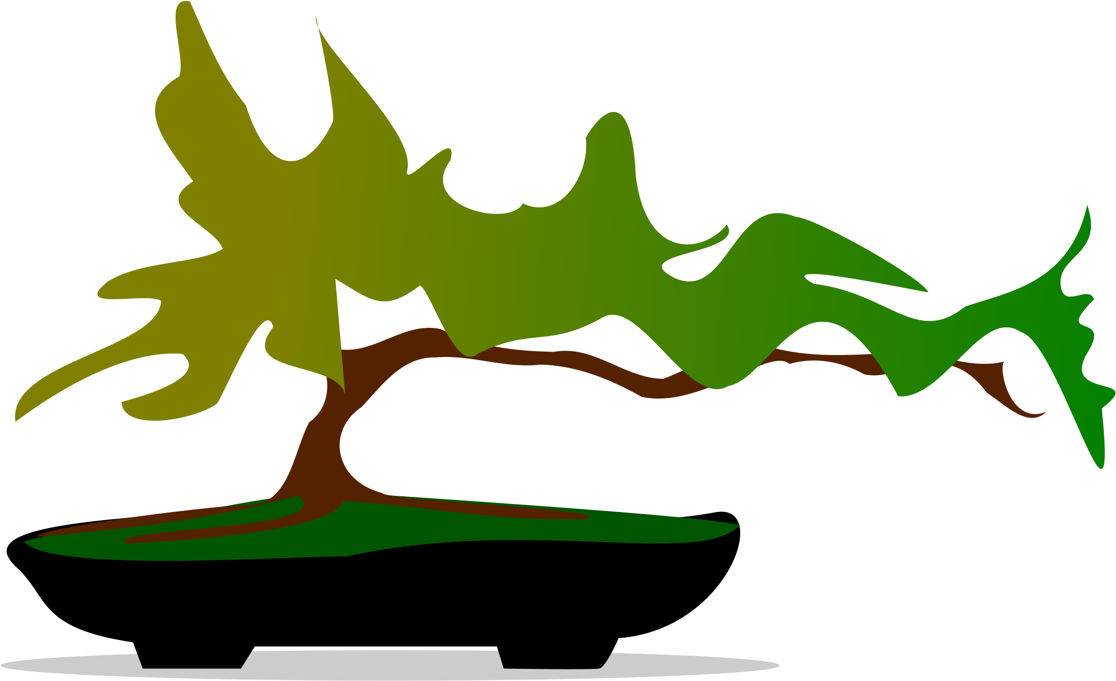 Tree Clip Art Microsoft Log Tree Clipart - Bonsai .png (2400x2400)
