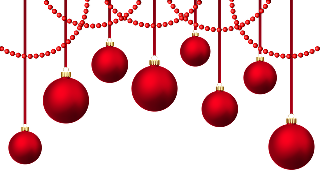 Urlaub, Christbaumkugeln, Spielerei - Red Christmas Ball Background (640x366)