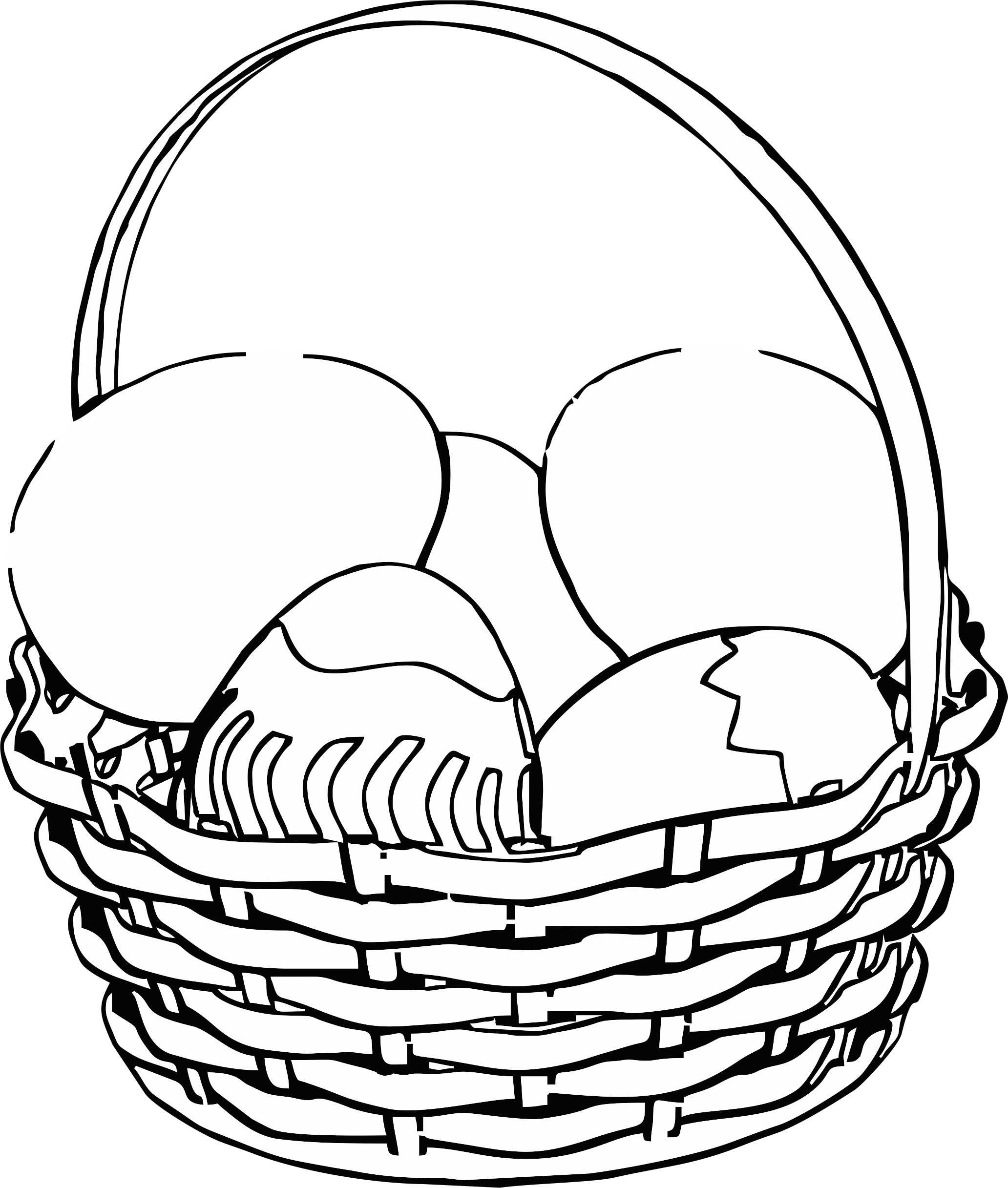 Cliparts Und Grafiken Zu Ostern - Ostereier Clipart Schwarz Weiß (2064x2433)