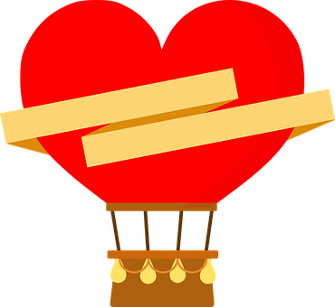 Ballon, Liebe, Herz, Romantische - Globos Aerostaticos Corazon Png (370x340)