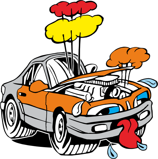 Auto Mechanic Clipart - Auto Kaputt Clipart (522x524)