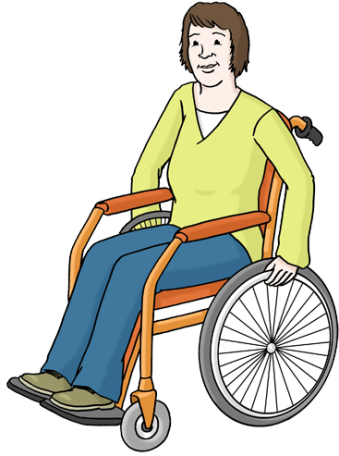 Rollstuhlfahrer Clipart - Mensch Mit Behinderung Clipart (350x462)