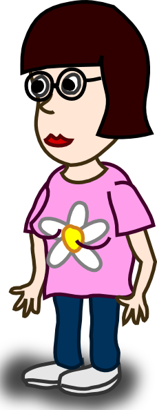 Cant Find The Perfect Clip Art - Ugly Girl Cartoon Character (228x594)