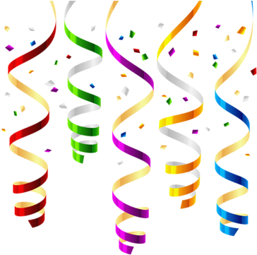 Silvester - - Party Streamer Vector (375x361)