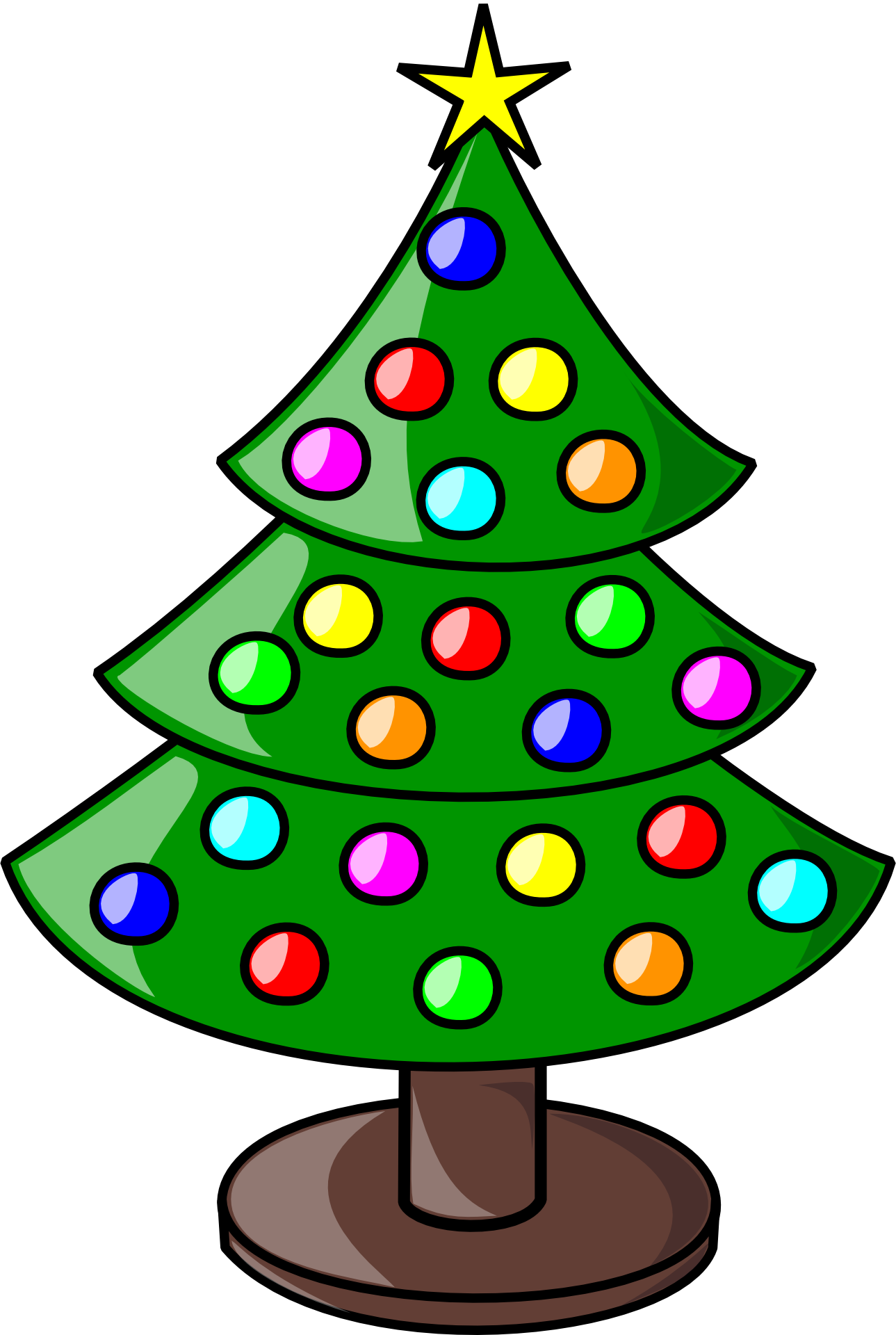 Star-304682 - Christmas Tree Clip Art (1289x1920)