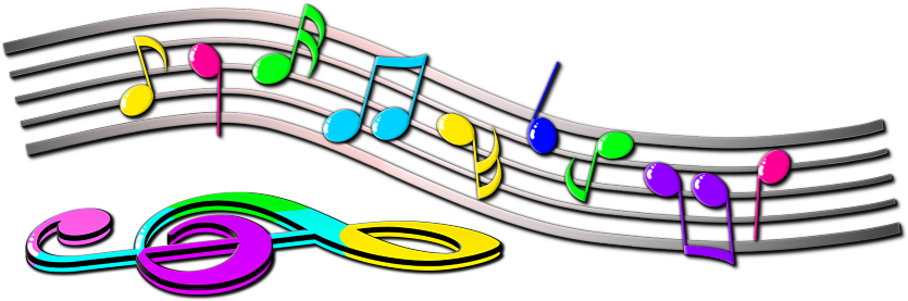 Hinweis, Resultate, Schlüssel, Melodie - Musical Notes Symbol In Colors (900x360)