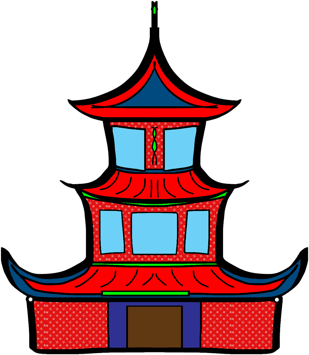 How To Get To The Caves Or To Luoyang In China - Chinese Pagode (1151x1280)
