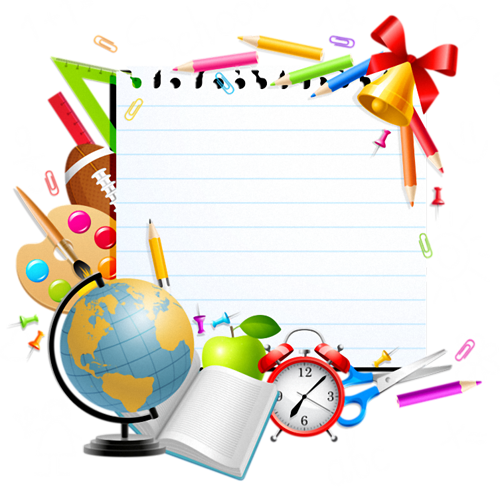 School Supplies Clipart Png 1 Clipart Station Школьные - Школьные Принадлежности Пнг (500x491)