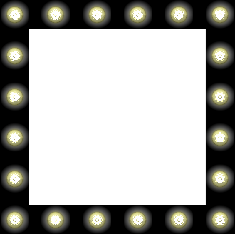 Showbiz Make-up Mirror Style Frame Clipart Free - Vanity Mirror Clipart (800x796)