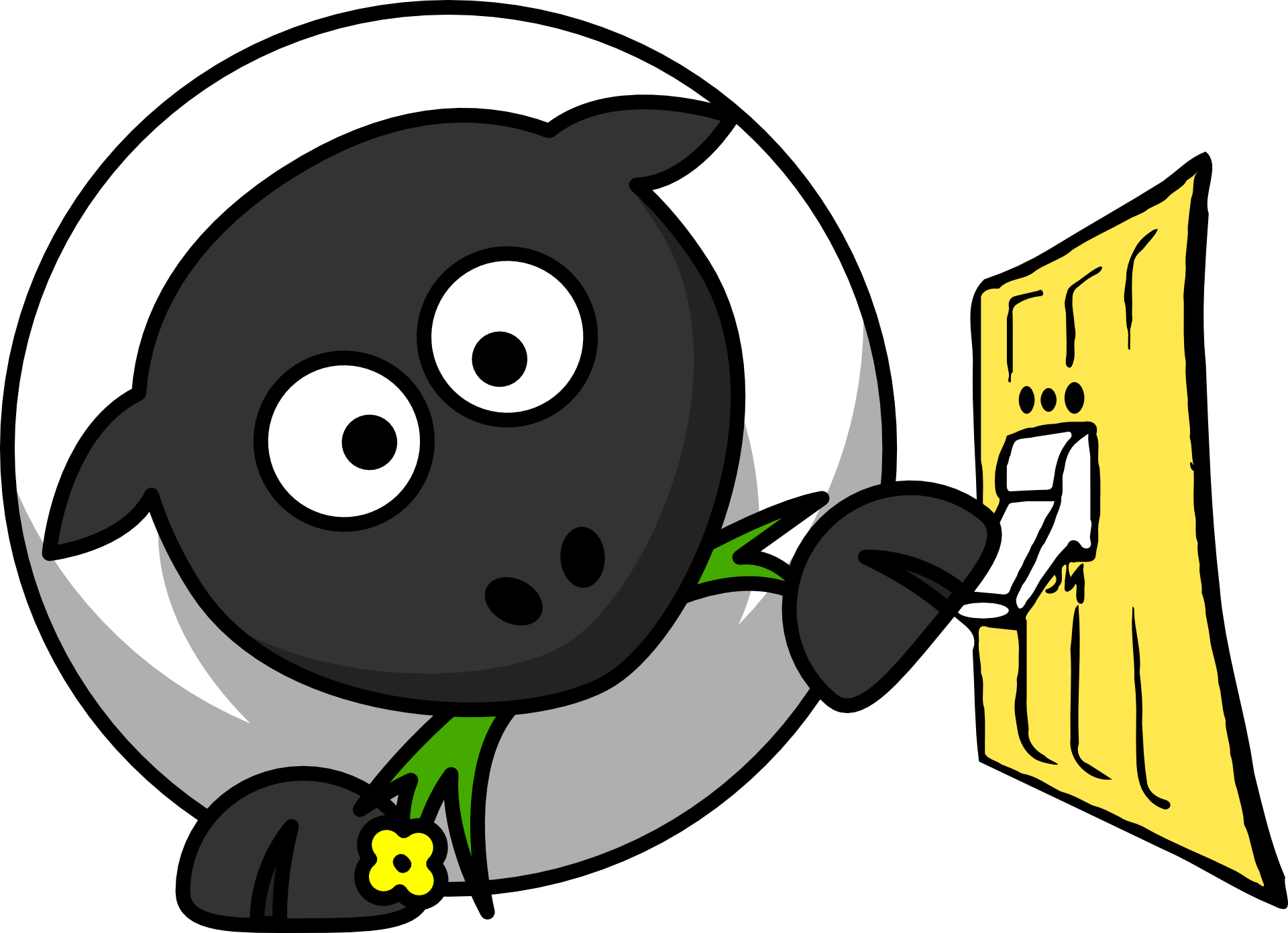 Pin Light Switch Clipart - Sheep Electrician (2400x1740)