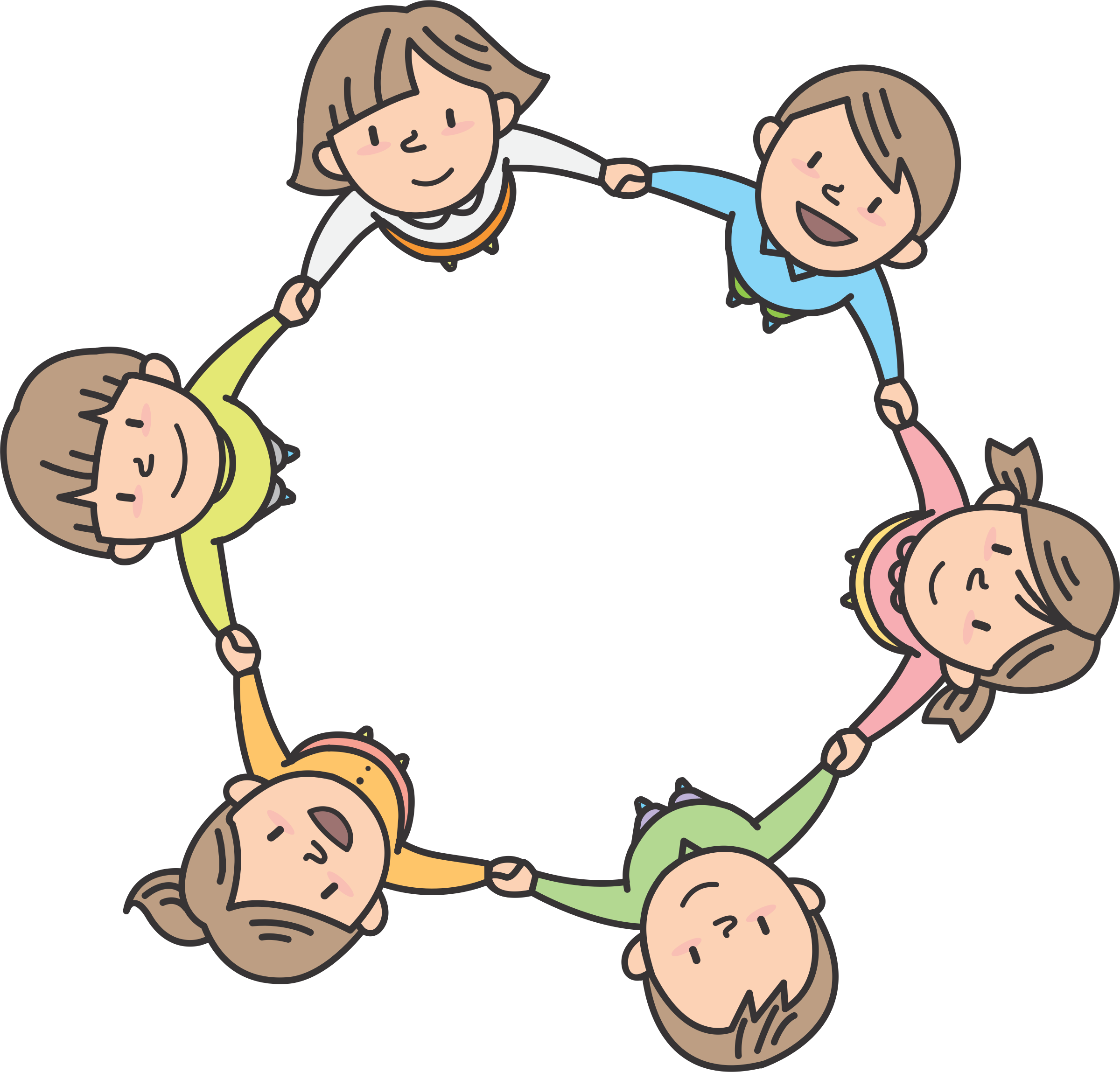 Children In Circle By Oksmith - Children In Circle Clipart (2400x2298)
