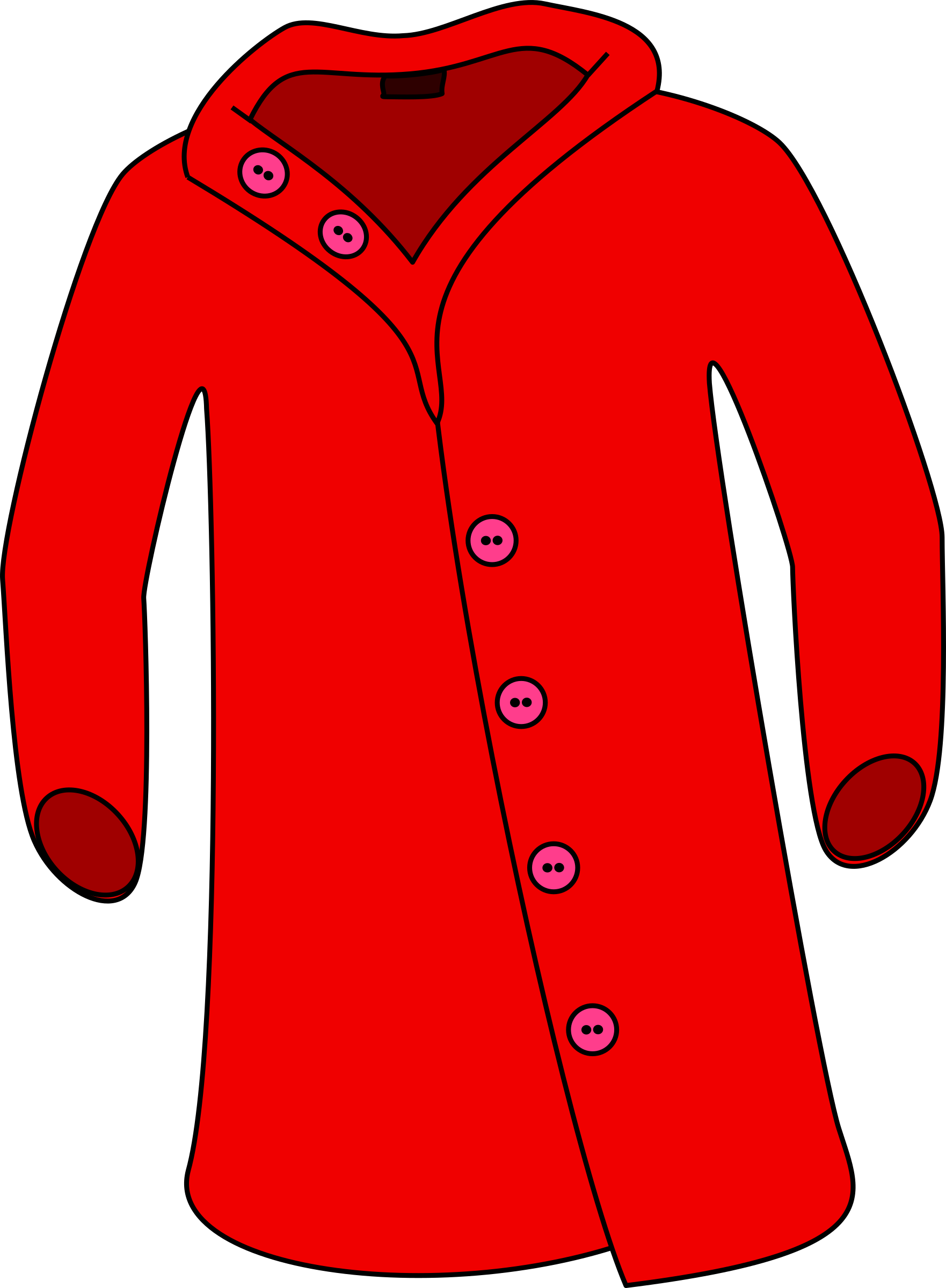 Red Overcoat Clipart Winter Coat - Overcoat (1762x2400)