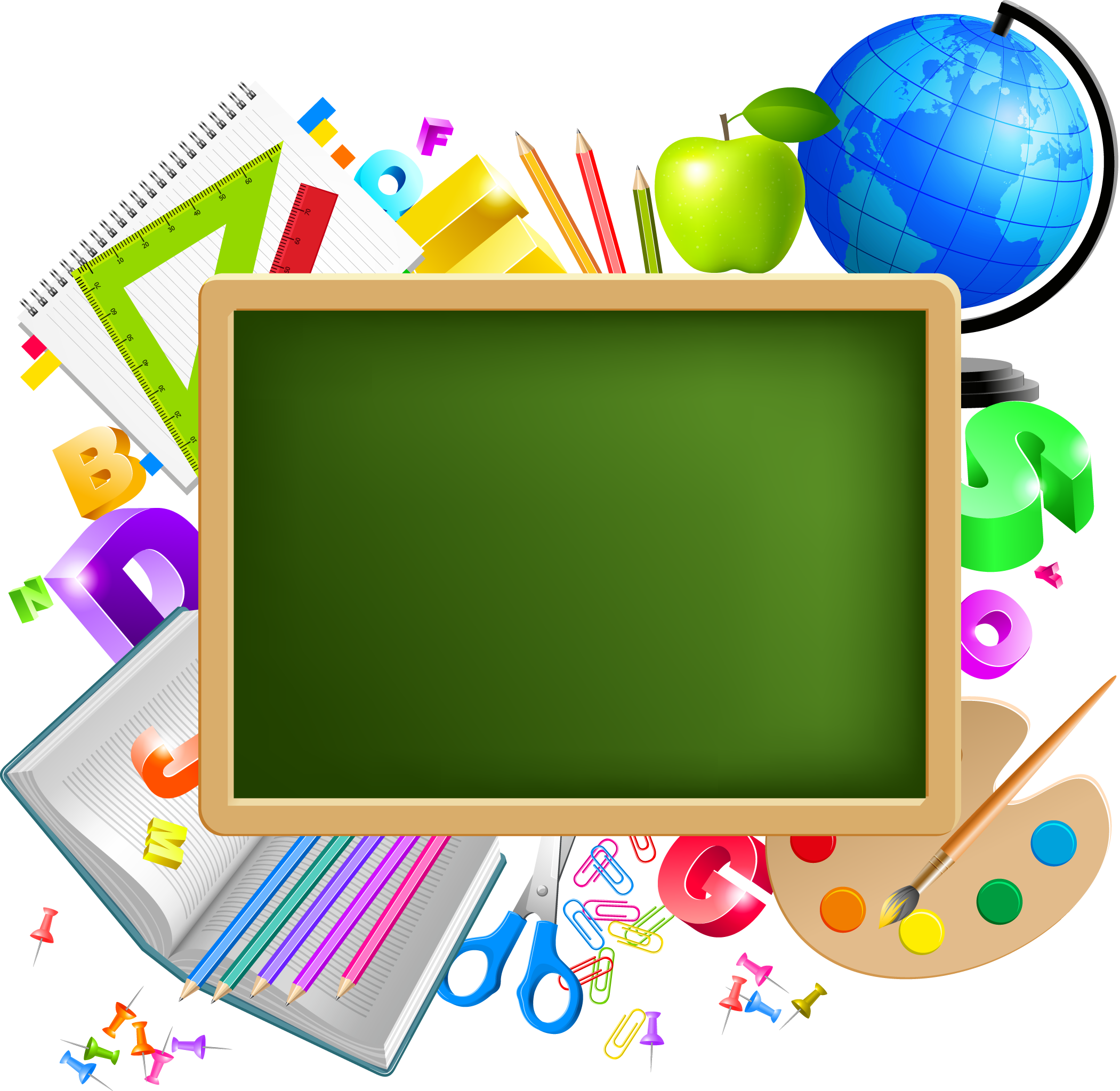 Crayons - Back To School Background (2101x2047)