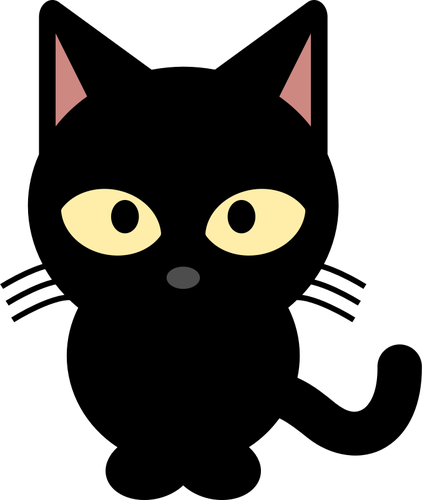 28 Collection Of Katze Schwarz Clipart - Cute Black Cat Clipart (540x640)