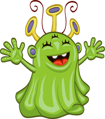 Monster Clip Art - Mónster Clipart (354x400)