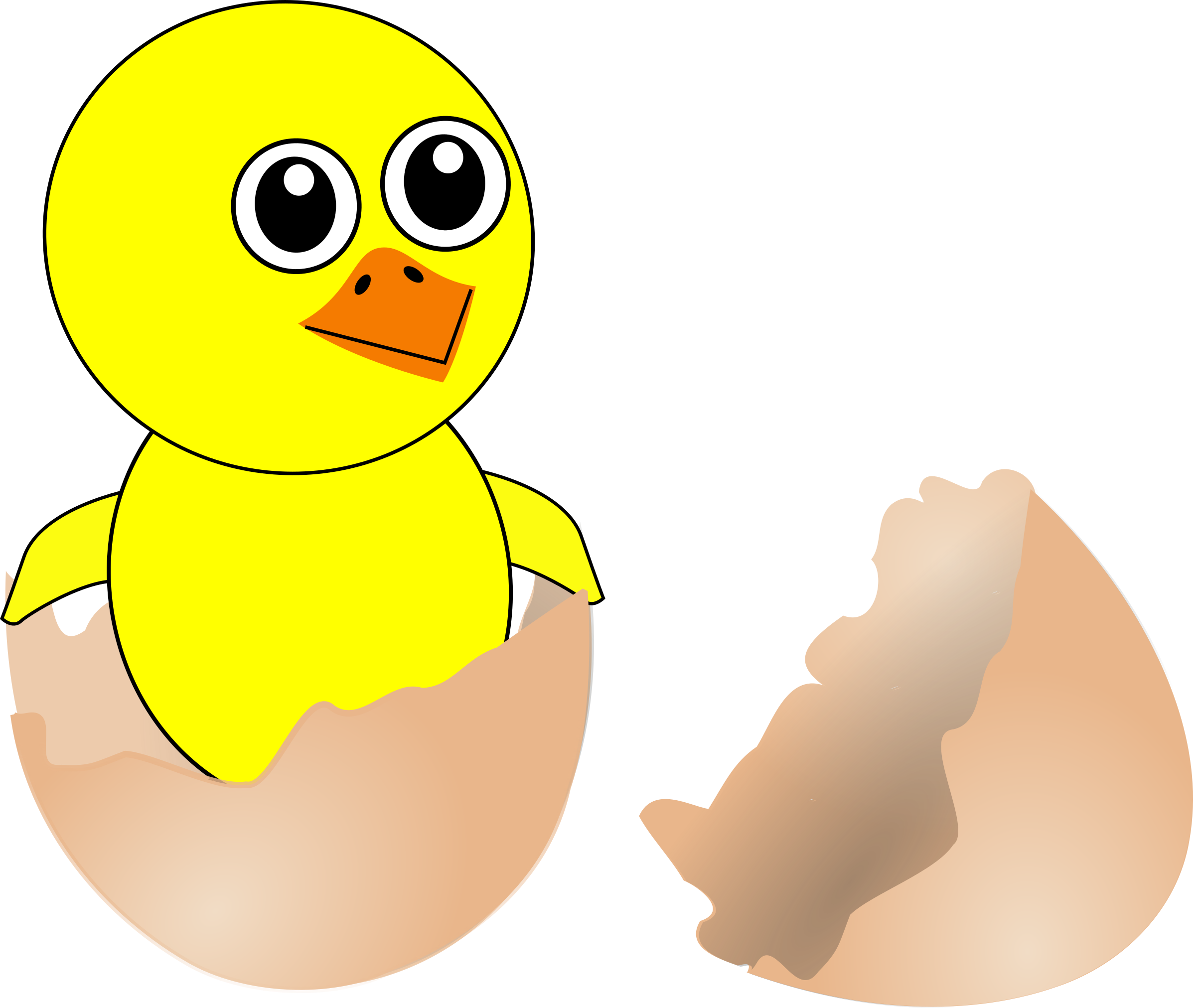 Medium Image - Chick Out From Egg (2400x2023)