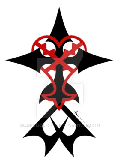 Kingdom Hearts Tattoo Design By Angelic-poptart - Kingdom Hearts Unversed Symbol (400x537)