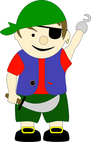 Vorlage Pirat - Pirat Basteln (300x465)