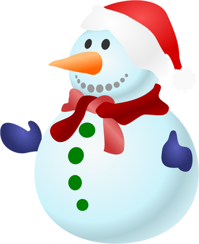 Von Fröhlich Bunten Schneemann Mit Schal Clipart - Christmas Snowman Clip Art (409x500)