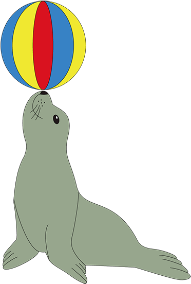 Der Seehund Entstand Für Ein Angebot Bzw - Seehund Mit Ball (400x566)