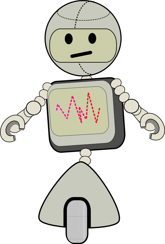 Get Notified Of Exclusive Freebies - Robot On One Wheel Drawing (555x818)