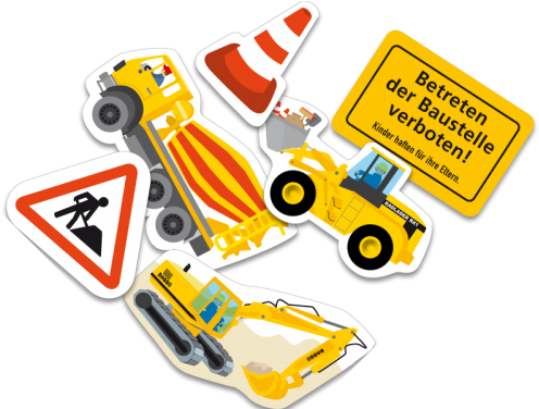 Cooles Xxl Konfetti Für Die Tischdeko Zur Baustellenparty - Baustelle (500x500)