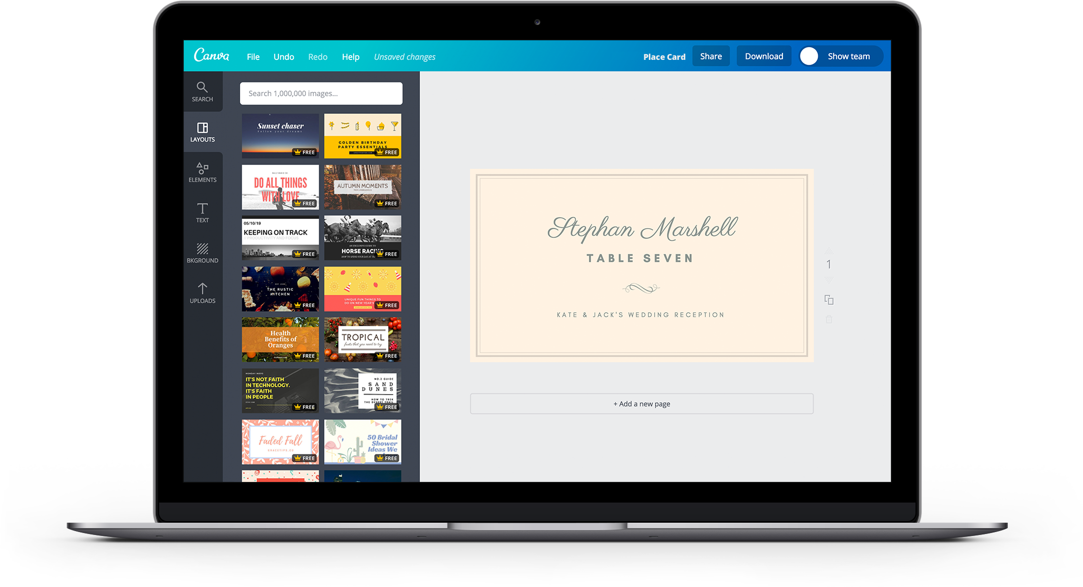 Tischkarten Online Und Kostenlos Erstellen Canva - Canva Yearbook Template (2204x1205)
