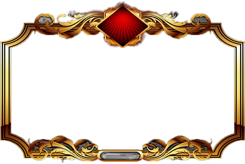 Gratis Clip Art - Golden Frame Png (1024x649)
