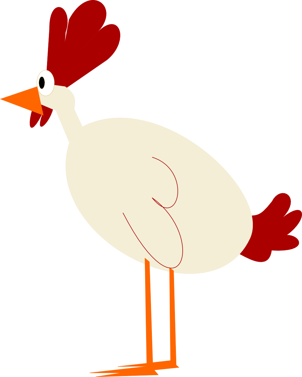 Funny Chicken 00, Scrap Clipart Graphic - Chicken Clip Art Transparent Background (982x1224)