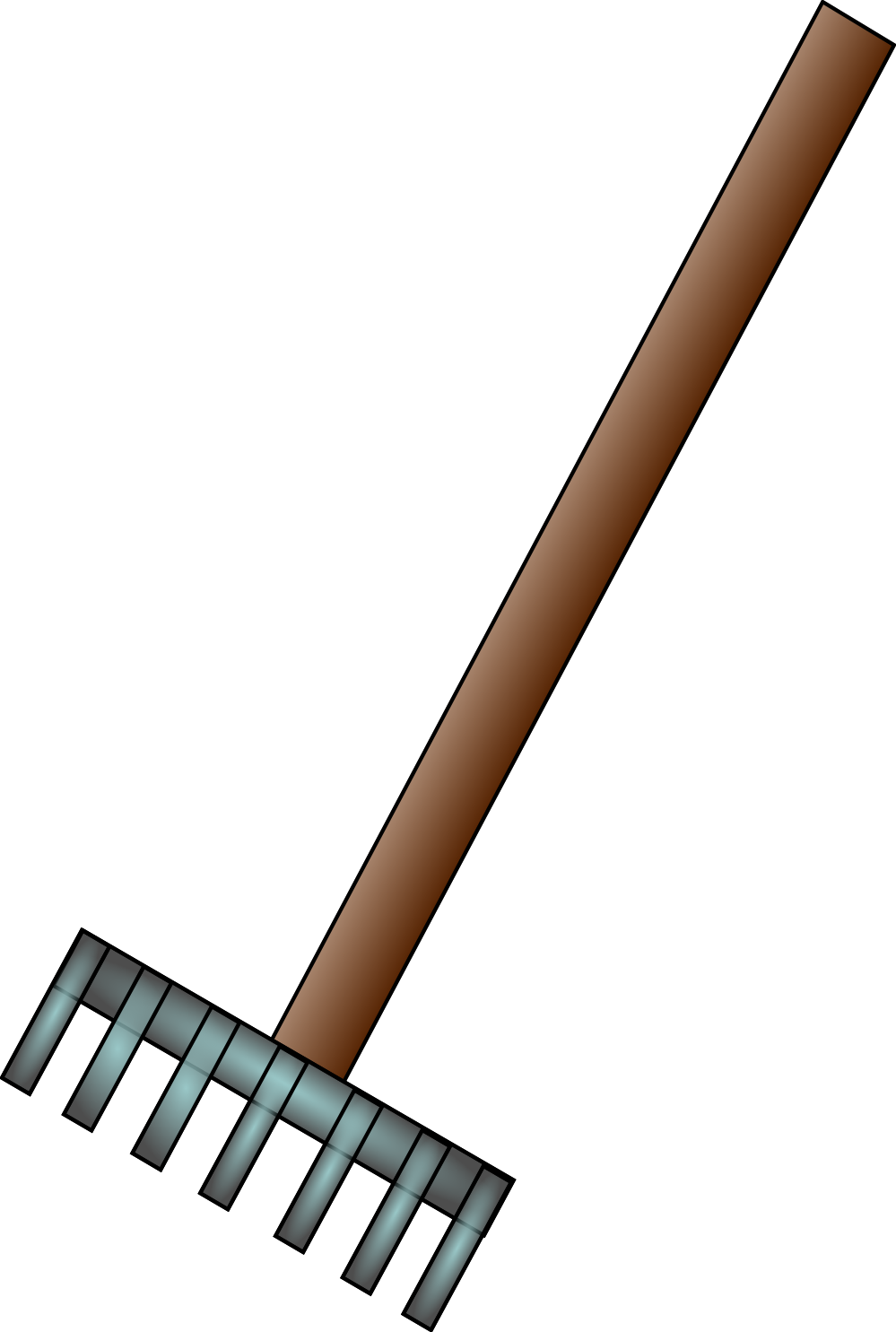Rake And Leaves Clip Art - Rake Clip Art (999x1485)