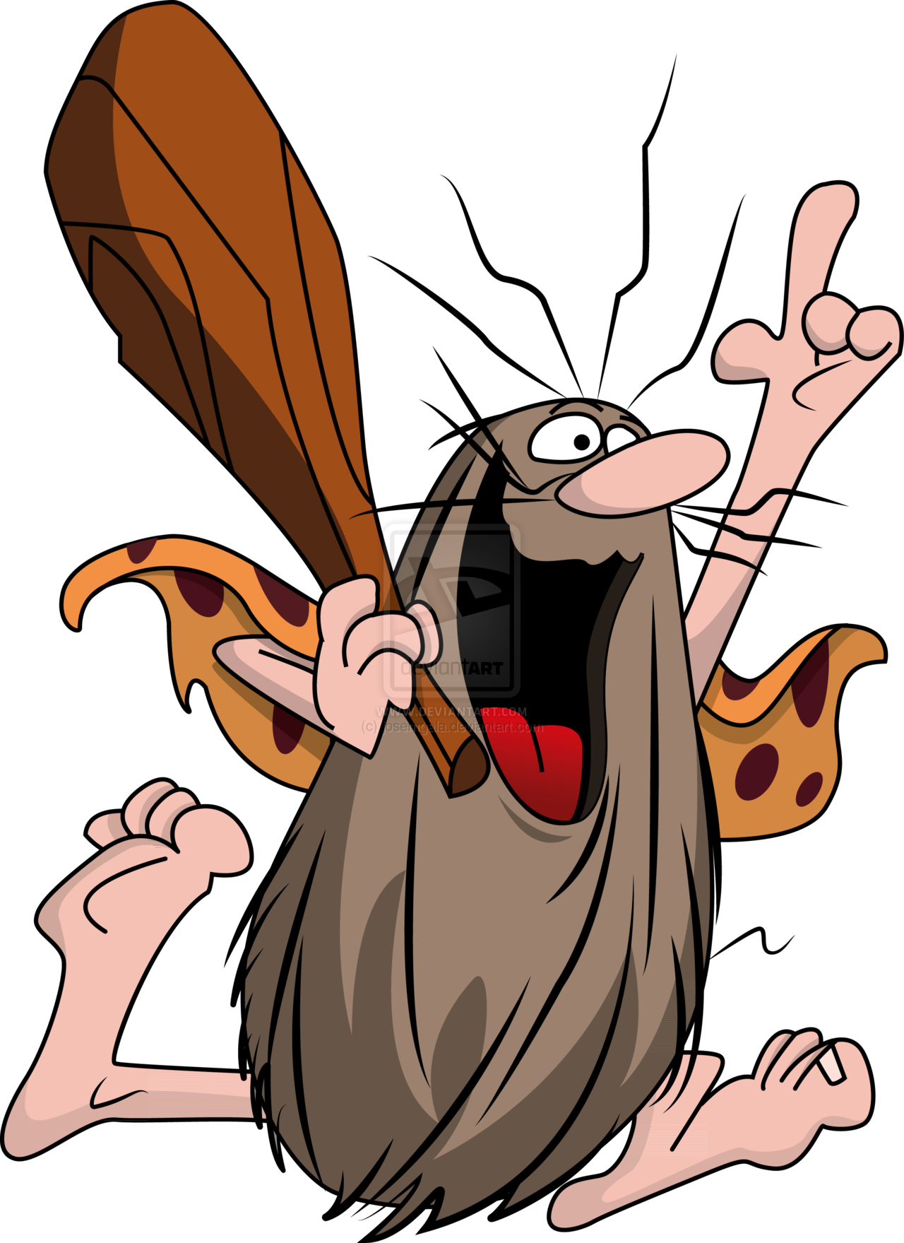 "unga Bunga" Captain Caveman Could Fly And Had Anything - Halfling Barbarian (1280x1759)