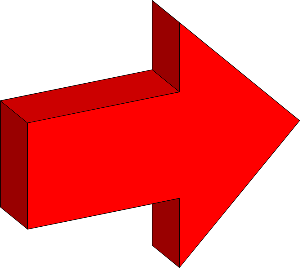 3d Arrow Clipart - Big Red Arrow Clipart (958x856)
