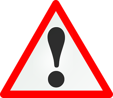 Warning Shield Risk Attention Street Sign - Complications Clip Art (400x345)