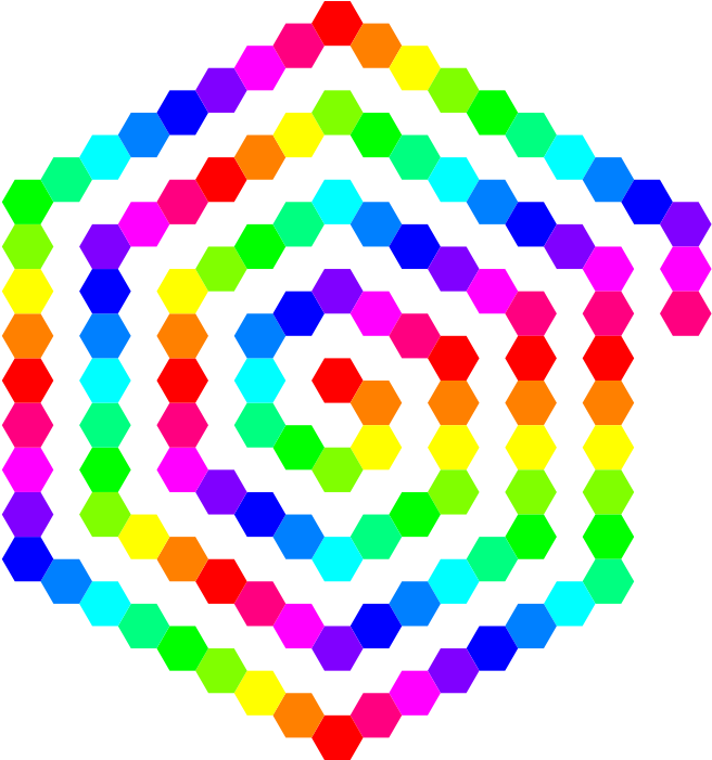 120 Hexagon Spiral - Circle (800x800)