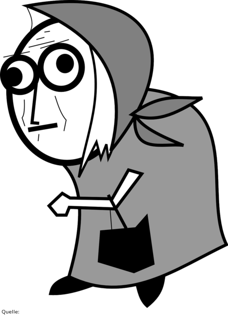 Old Lady Clipart Black And White (444x614)