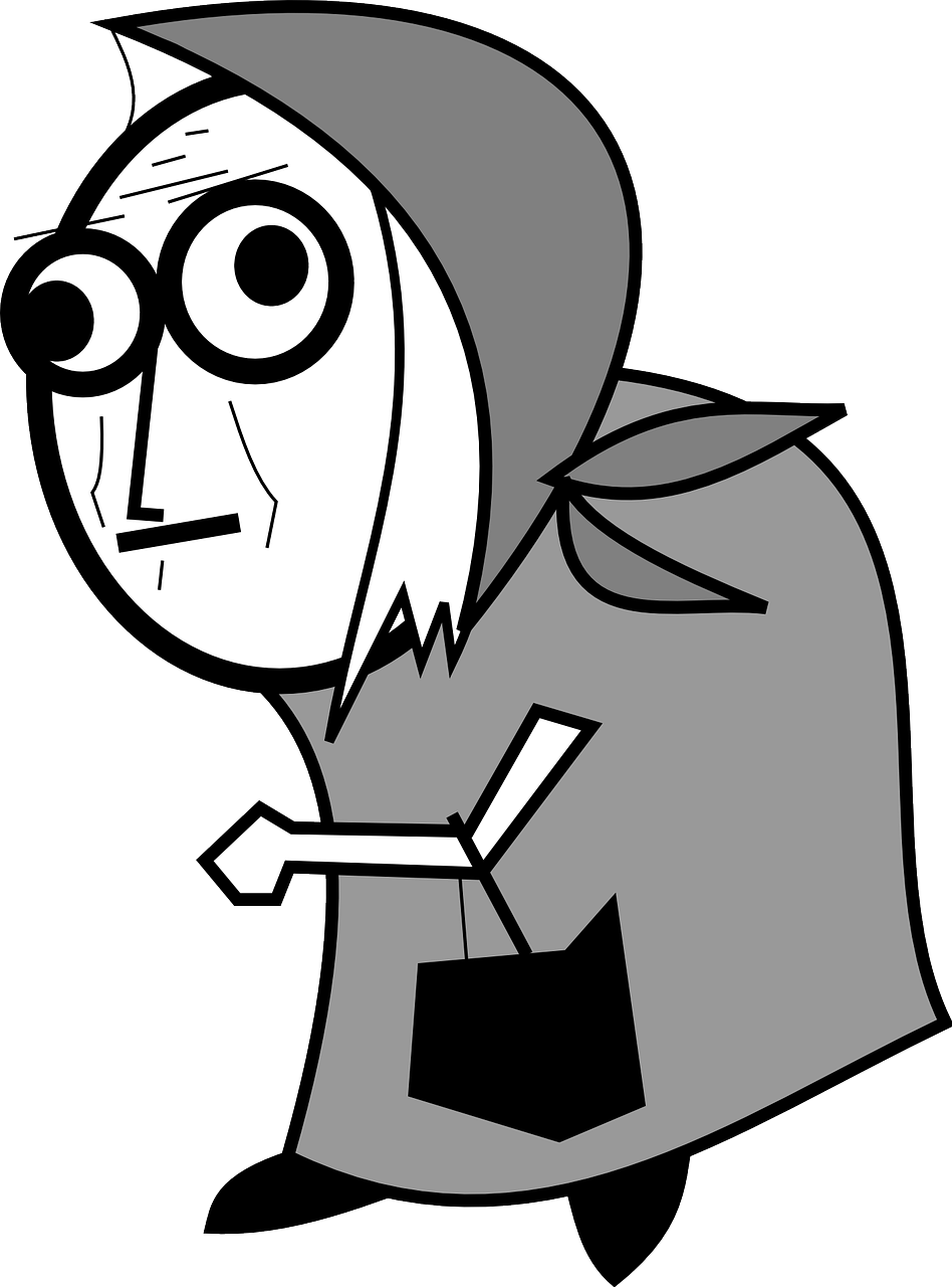 Zur Silberhochzeit - Old Lady Clipart Black And White (948x1280)