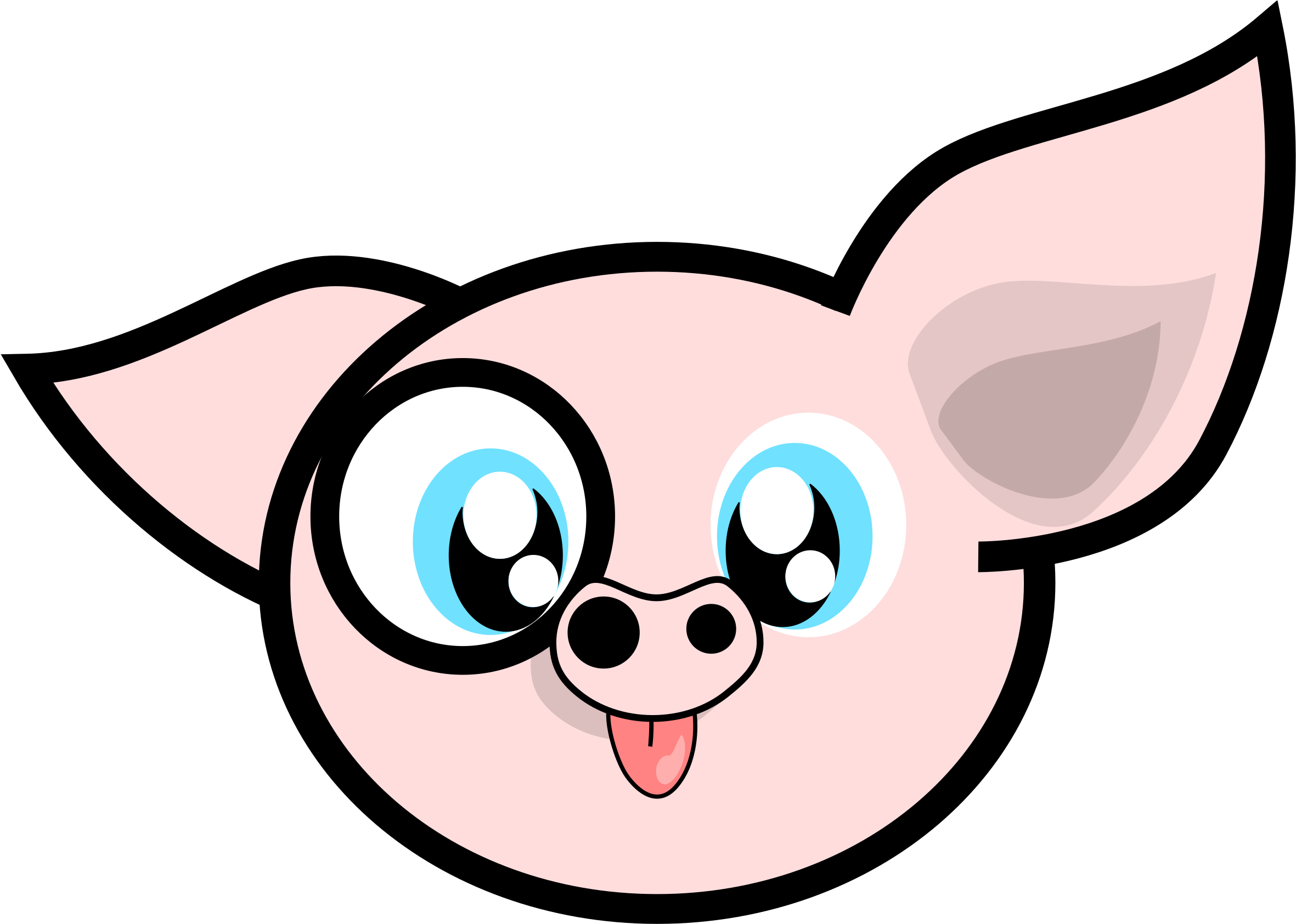 Free Vector Porcinet Clip Art Graphic Available For - Cute Pig Cartoon (2400x1704)