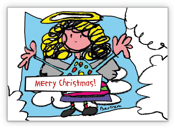 Engel Merry Christmas - Über Den Wolken (635x550)