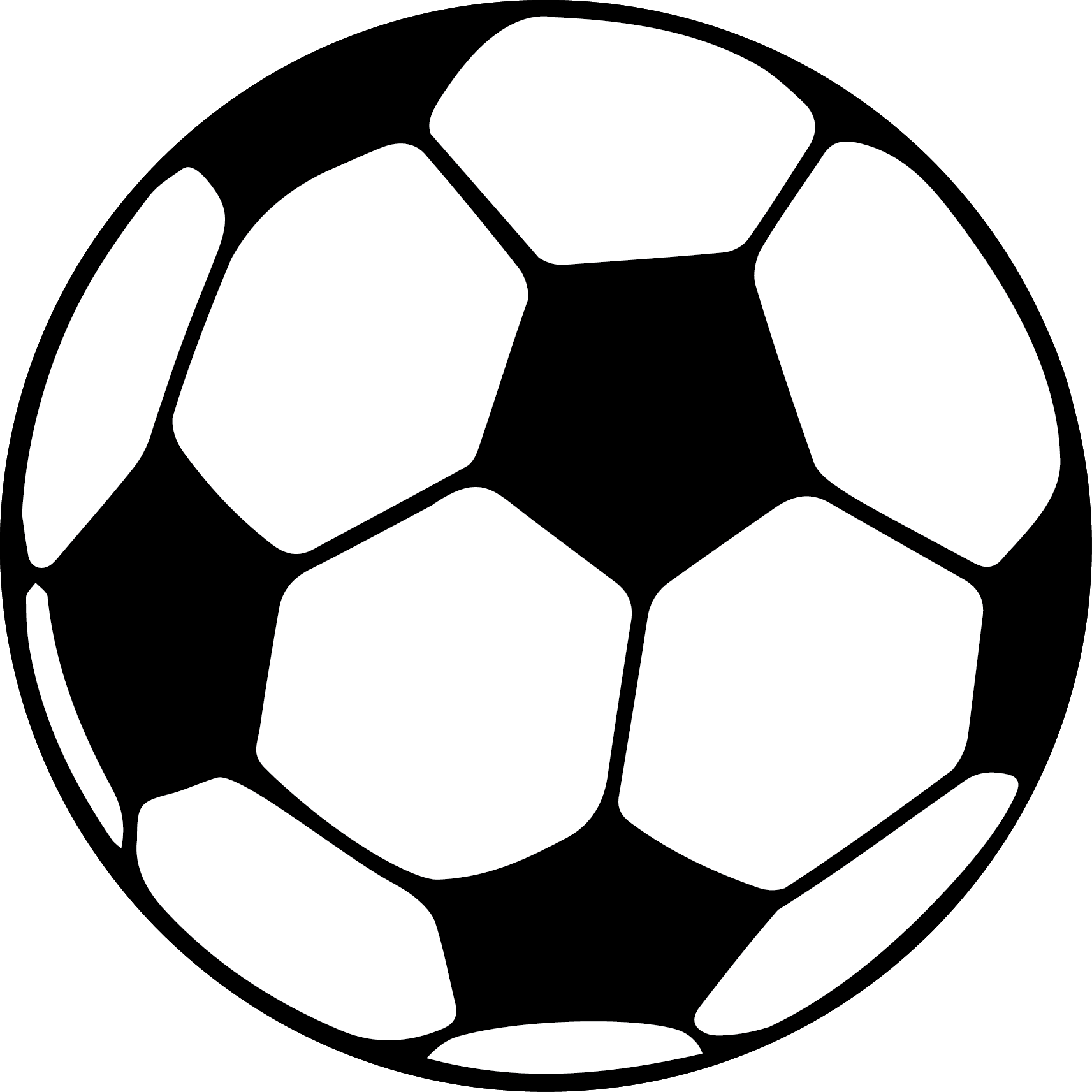 Einladung Kindergeburtstag Basteln Fussball 25 Terrific - Football Black And White (1713x1713)