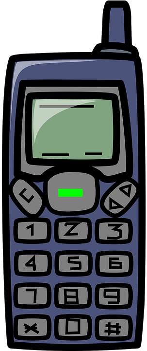 Telefon, Wireless, Mobil - Cell Phone Clip Art (360x720)