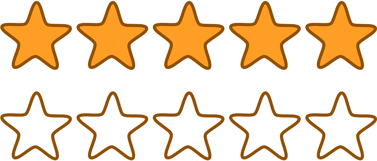 Rezension Bearbeiten - - Star Rating Icon (1281x547)