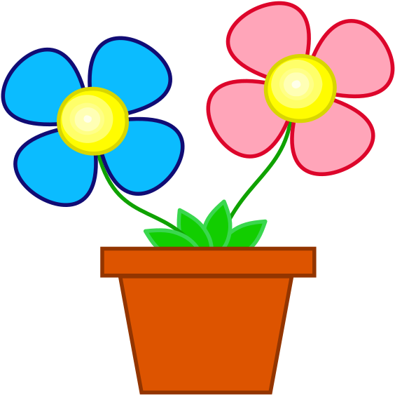 This Clipart Was Made From Over 30000 Free Images At - Flower With Vase Clipart (666x666)