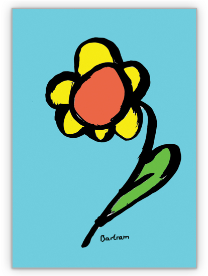 Geburtstags Blumengruß - Illustration (635x550)