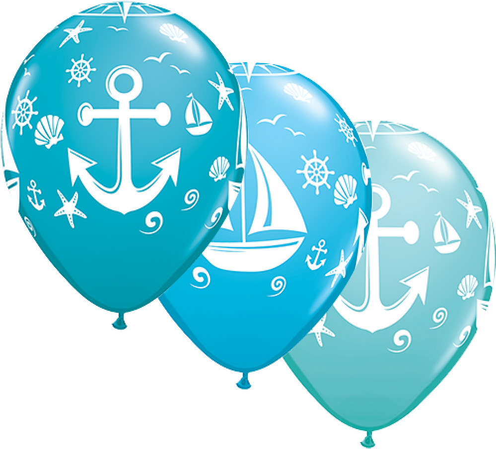 Sailboat & Anchor - 11 Inch Balloons 25pcs (1000x1000)
